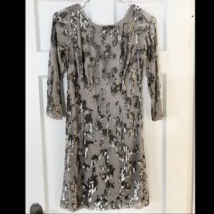 Gray sequin dress